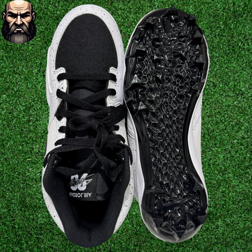 Jordan Stadium 90 Low TD White Speckle Football Cleats HQ0210-100 Men's Size 9.5 - Picture 4 of 7